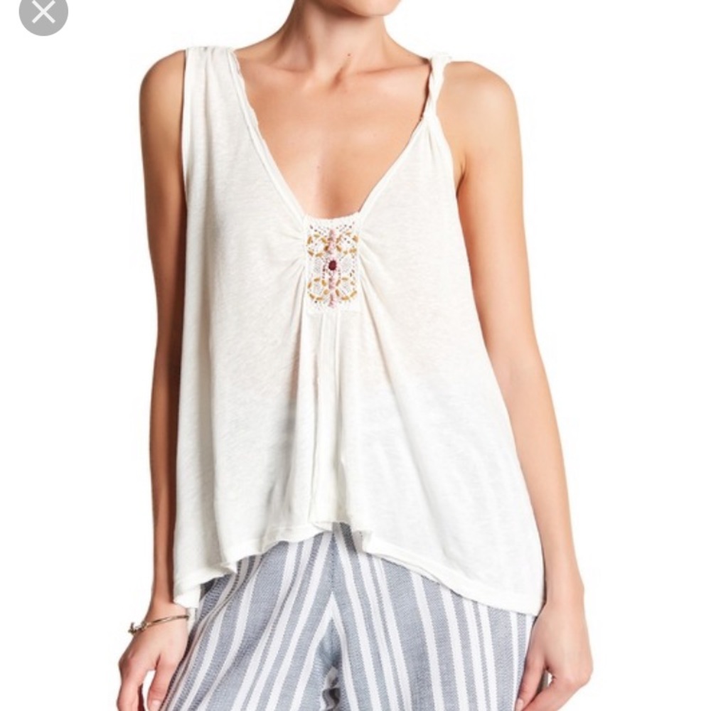 FREE PEOPLE BEADED TANK TOP